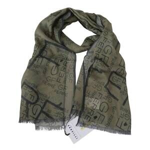 NEW FERRE men's wool scarf in green